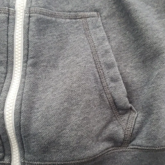 Nike Heather Gray Full Zip Hoodie with White Accents Size XS - Picture 4 of 10